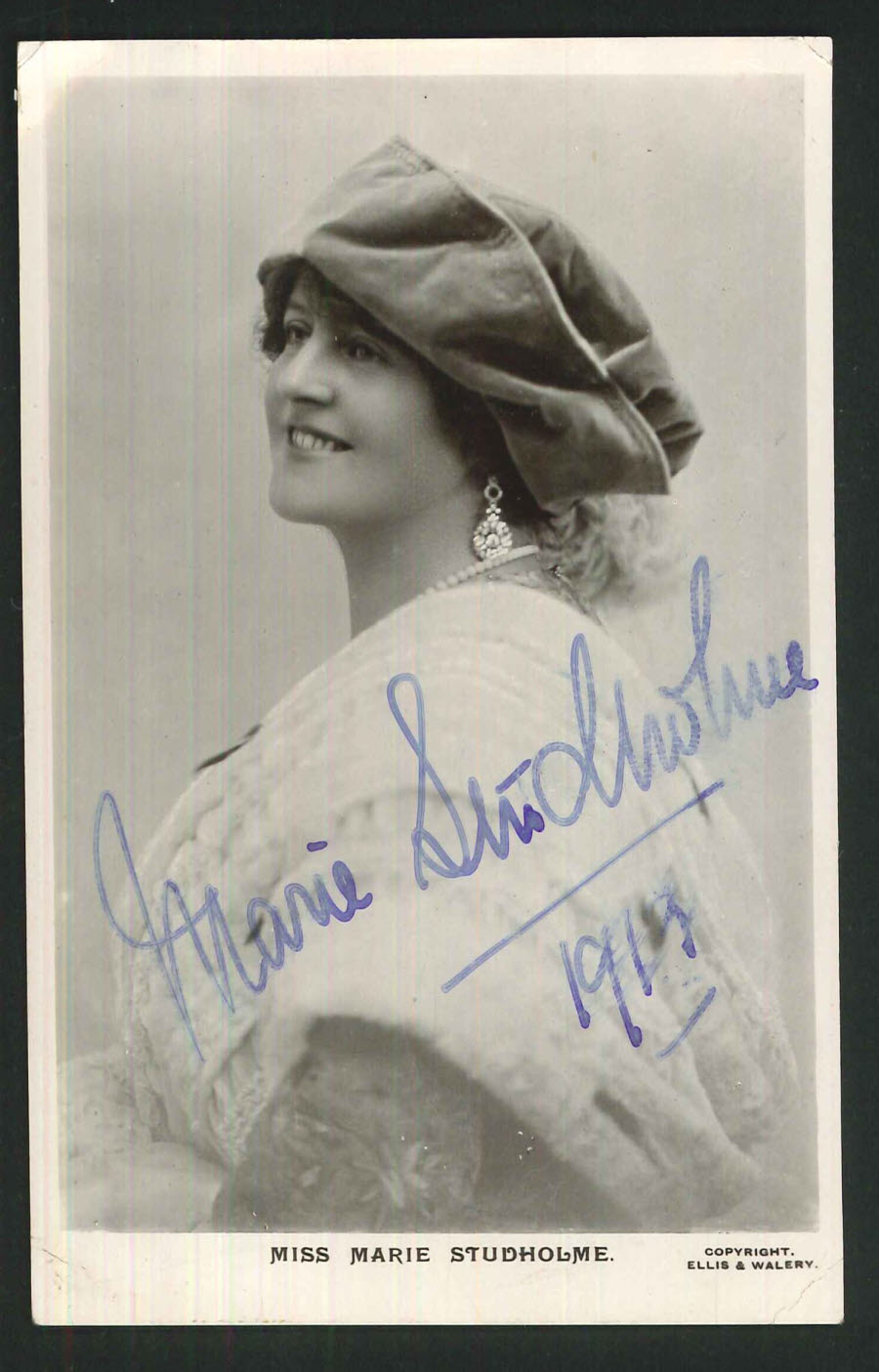 Postcard Autographed Marie Studholme 1919