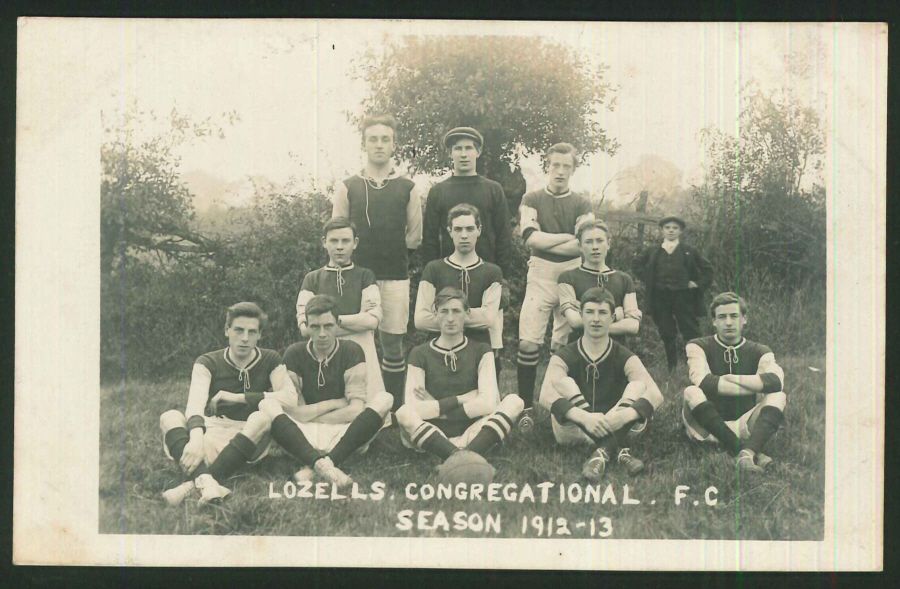 Postcard Birmingham R P Lozells Congretional F.C. Season 1912-13