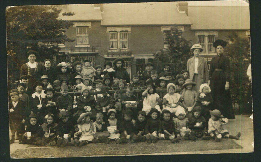 Postcard Real Photo Alum Rock School - Click Image to Close