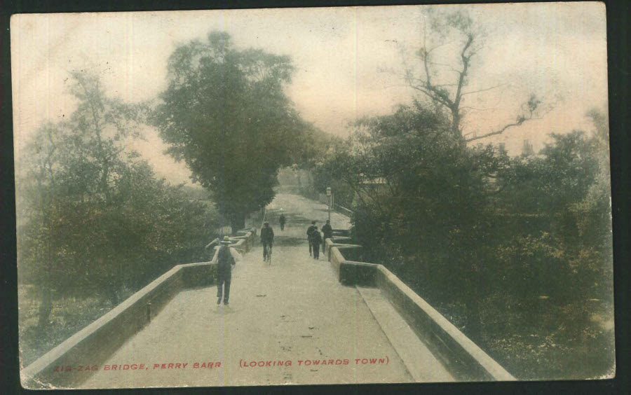 Postcard Birmingham - Zig Zag Bridge, Perry Barr 1906