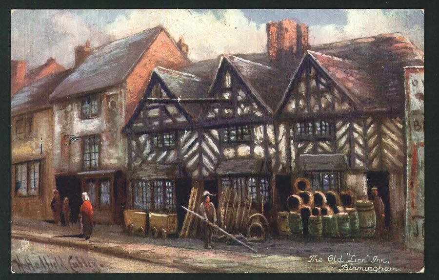 Postcard Birmingham - Old Lion Inn, B'ham