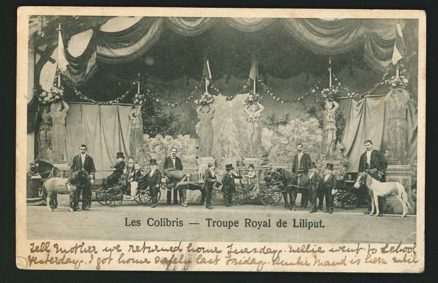 Postcard Troupe Royal de Liliput 1904