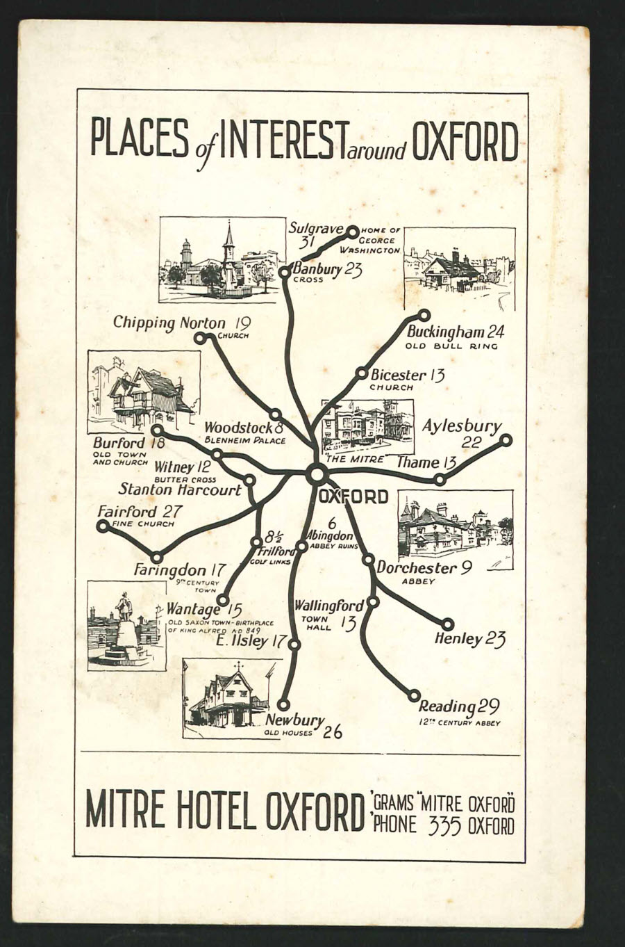 Postcard Oxford Mitre Hotel