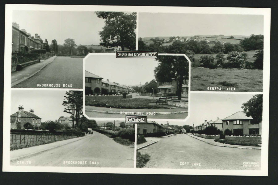 Postcard Lancashire Multi Views Caton