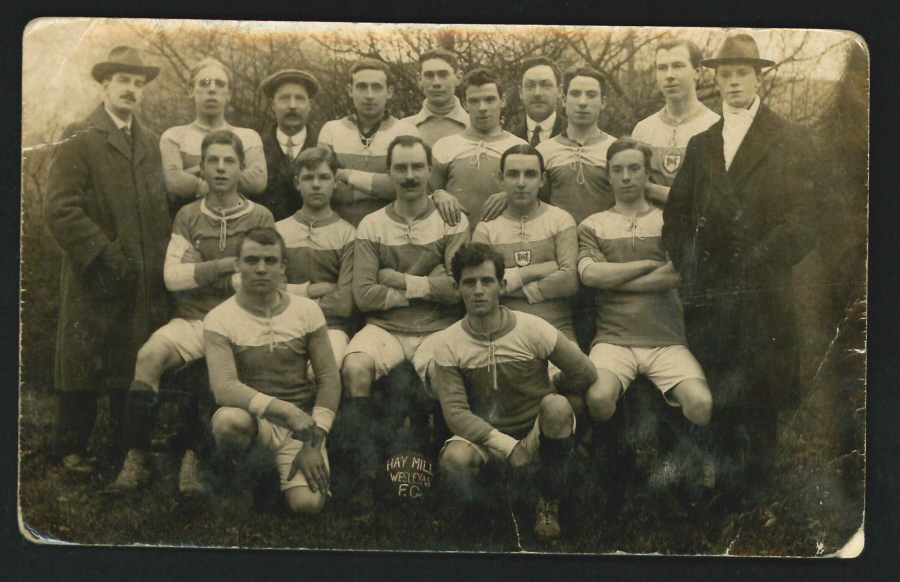 Postcard - Hay Mills Wesleyan Footbal Club, Birmingham - Click Image to Close