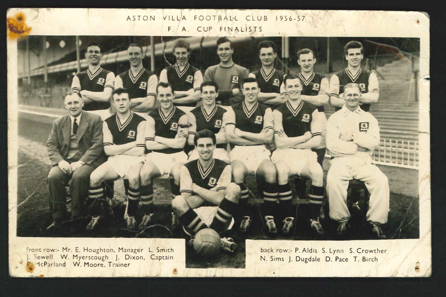 Postcard - Aston Villa Football Club 1956-57, F.A Cup Finalists, Birmingham