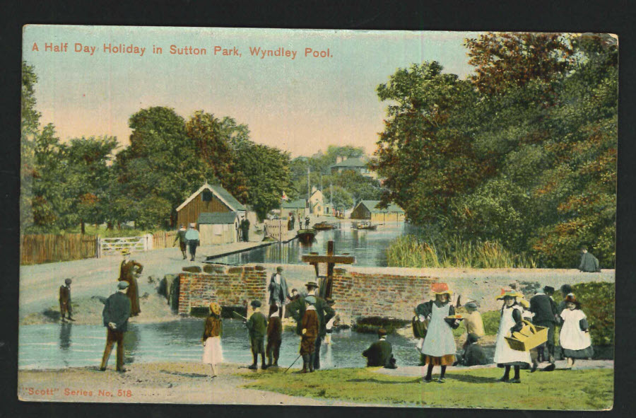 Postcard Birmingham - Wyndley Pool, Sutton c1910