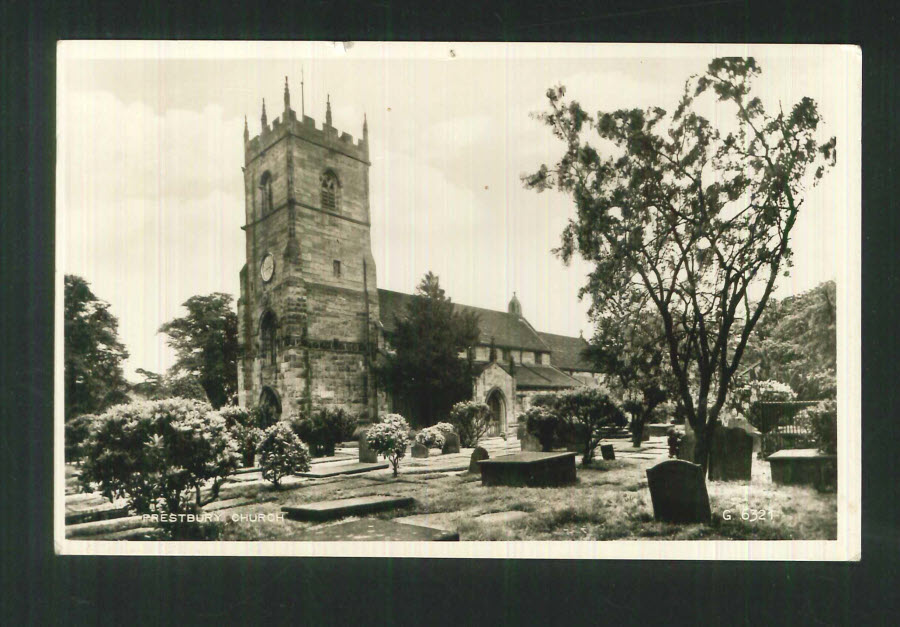 Postcard Cheshire - Prestbury Church