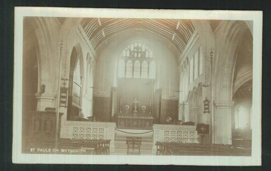 Postcard Dorset - St Paul's Church Weymouth