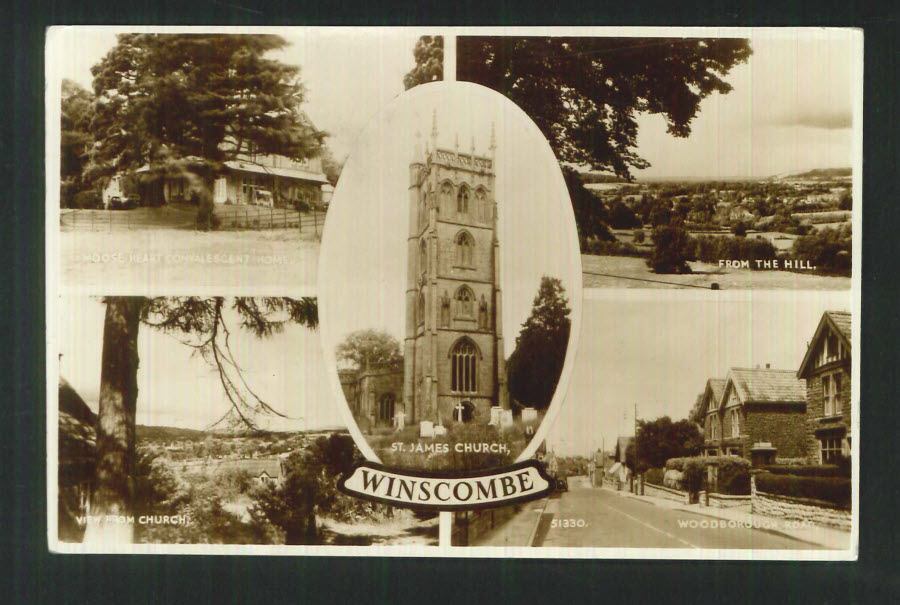 Postcard Somerset - Multi View Winscombe - Click Image to Close