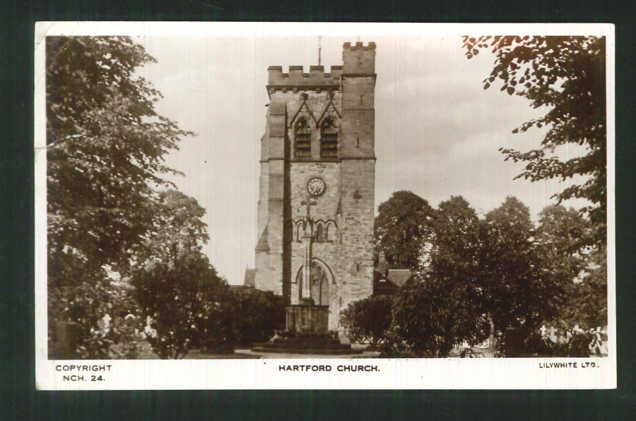 Postcard Cheshire Hartford Church 1941