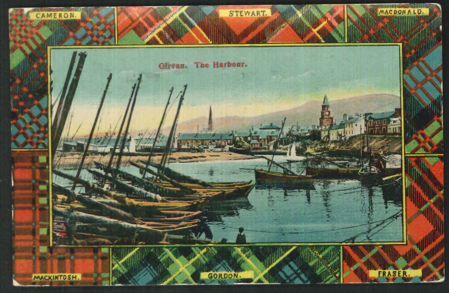 Postcard Scotland - The Harbour, Girvan 1908
