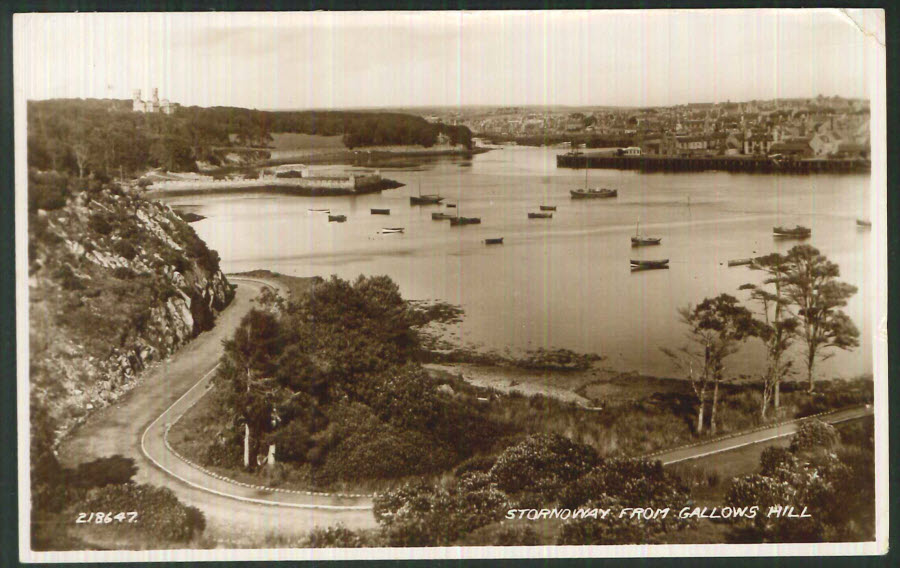 Postcard Scotland - Stornoway from Gallows Hill 1949