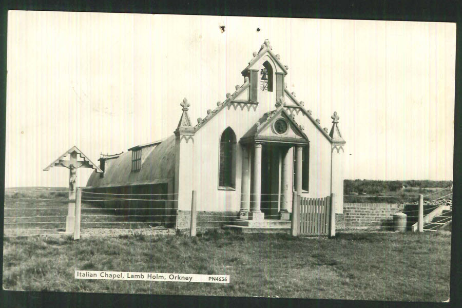 Postcard Scotland Italian Chapel,Lamb Holm, Orkney Real Photo