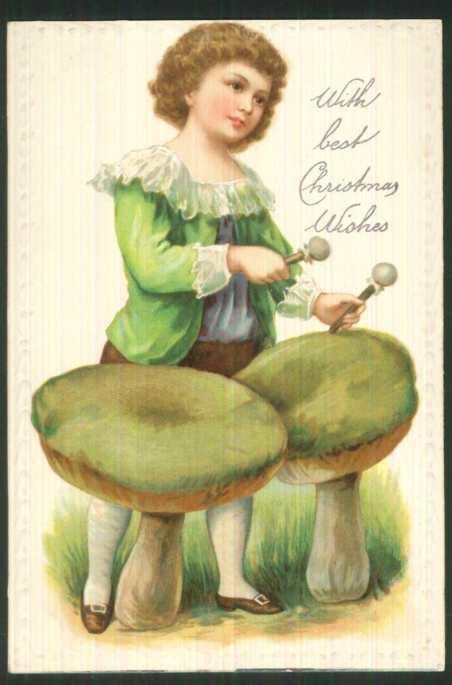 Postcard ''With Best Christmas Wishes''' c 1915
