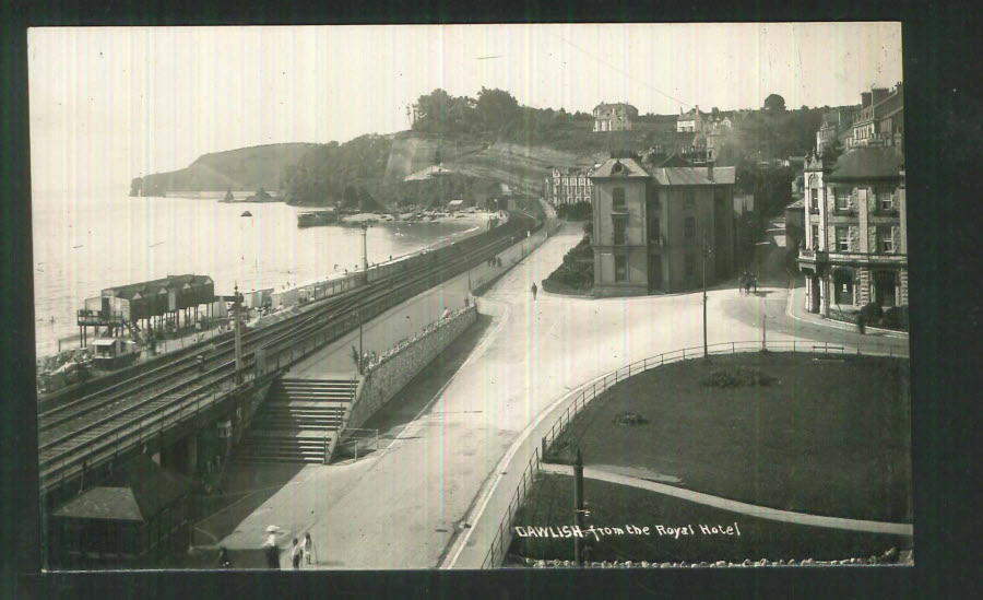 Postcard Devon - Dawlish from the Royal Hotel