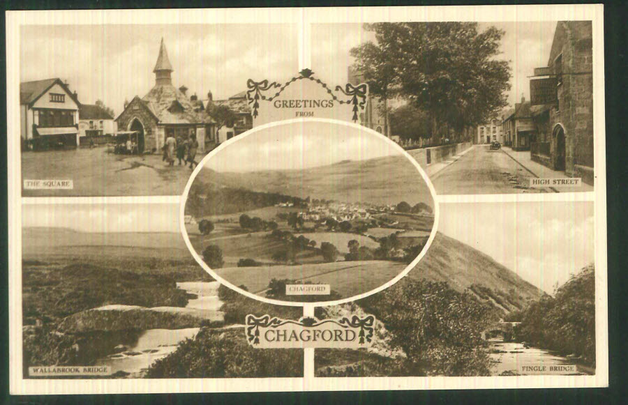 Postcard Devon - Multi View Chagford - Click Image to Close