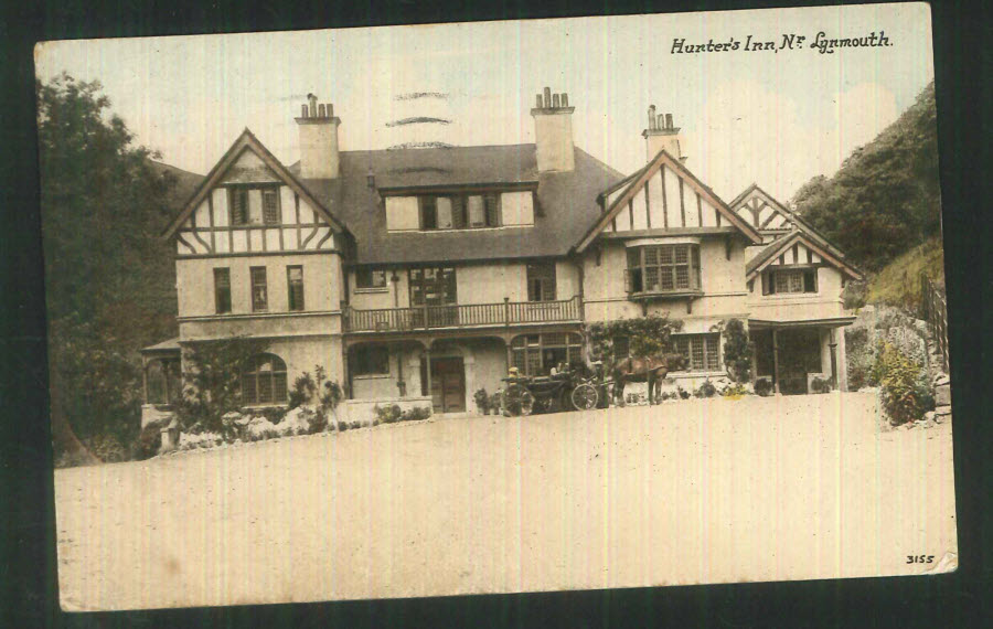 Postcard Devon - Hunter's Inn, Near Lynmouth 1923 - Click Image to Close