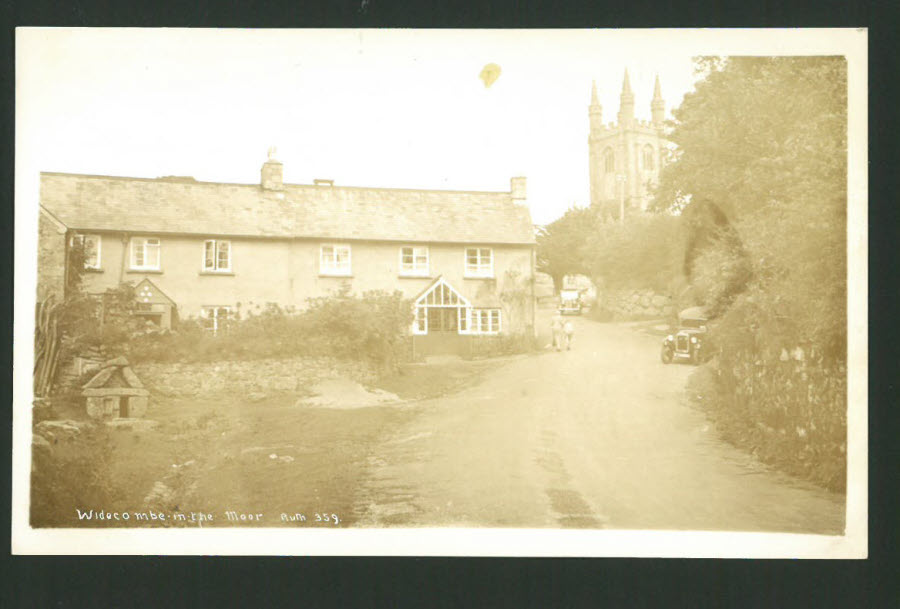 Postcard Devon - Widecombe in the Moor Real Photo - Click Image to Close