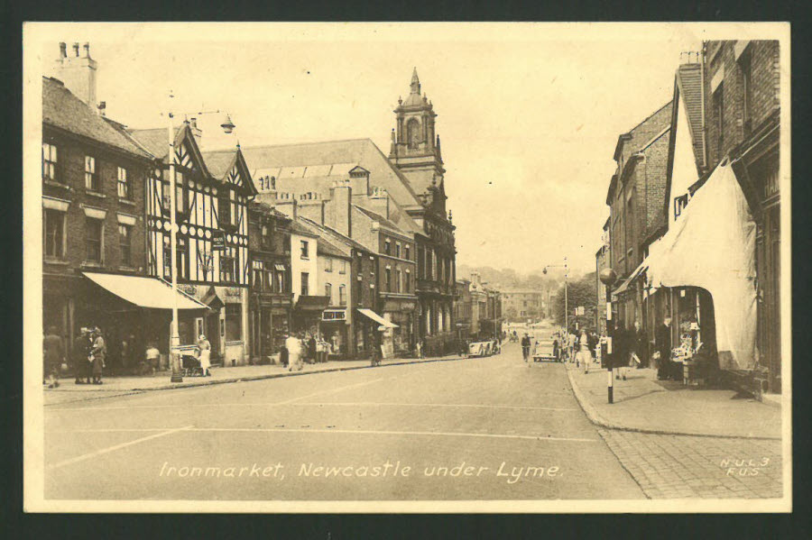 Postcard Staffordshire - Ironmarket, Newcastle under Lyme - Click Image to Close