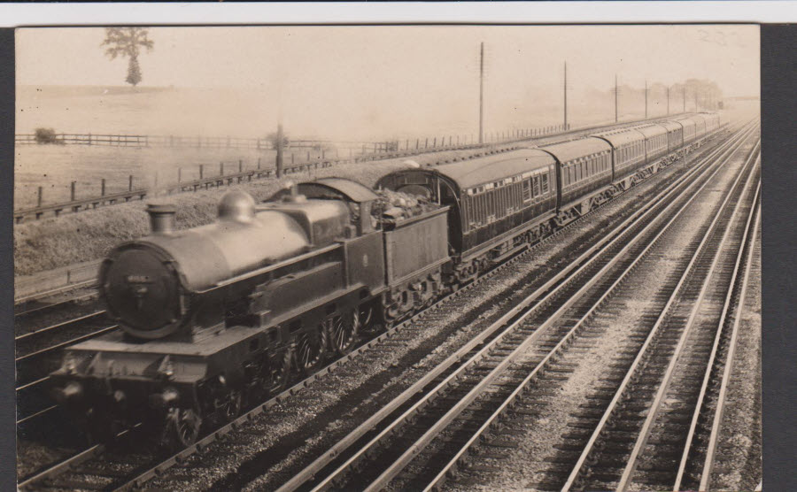 Postcard - Railways- Down Merseyside Express passing Kenton