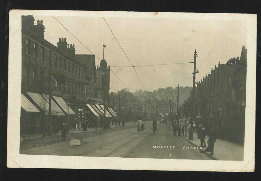 Postcard - Moseley Village, Birmingham - Real Photo c1915