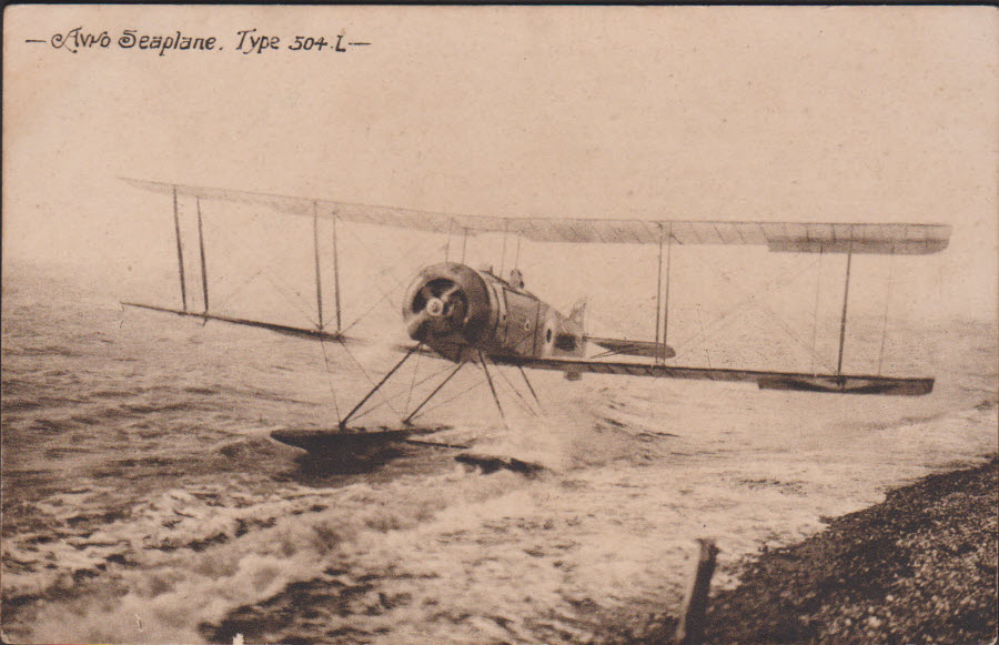 Postcard 4 Engine Handley Page in Flight