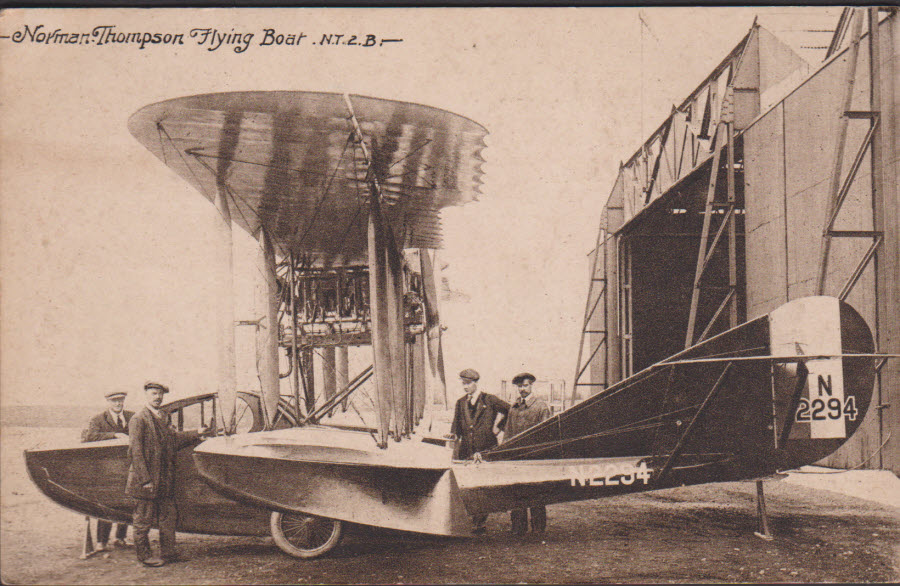 Postcard Norman Thompson Flying Boat NT2B