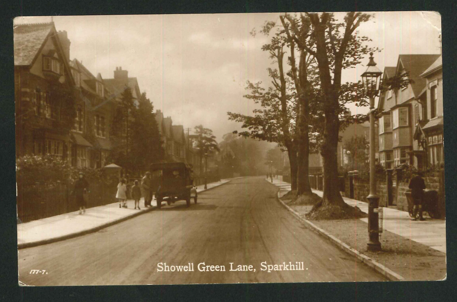 Postcard - Showell Green Lane, Sparkhill, Birmingham - Real Photo 1933