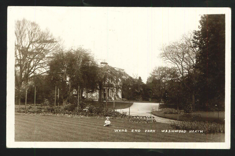 Postcard - Ward End Park,Washwood Heatl, Birmingham - Real Photo 1923