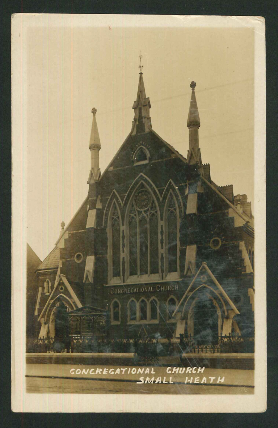 Postcard - Congregational Church, Small Heath ,Birmingham - Real Photo 1908