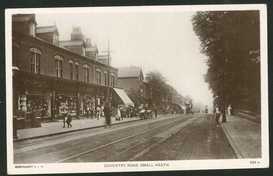 Postcard Birmingham R P Coventry Road Small Heath 1916