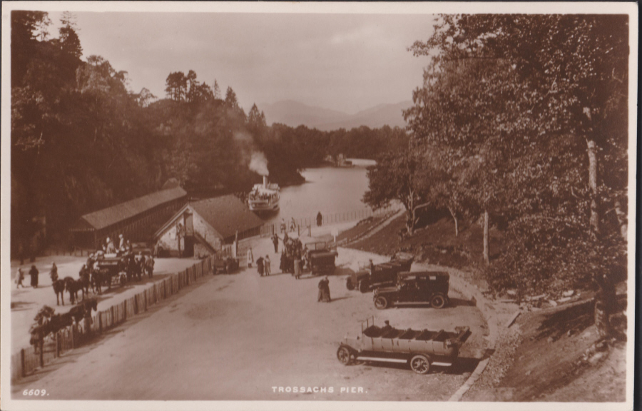 Postcard - Scotland-Trossachs Pier - Click Image to Close