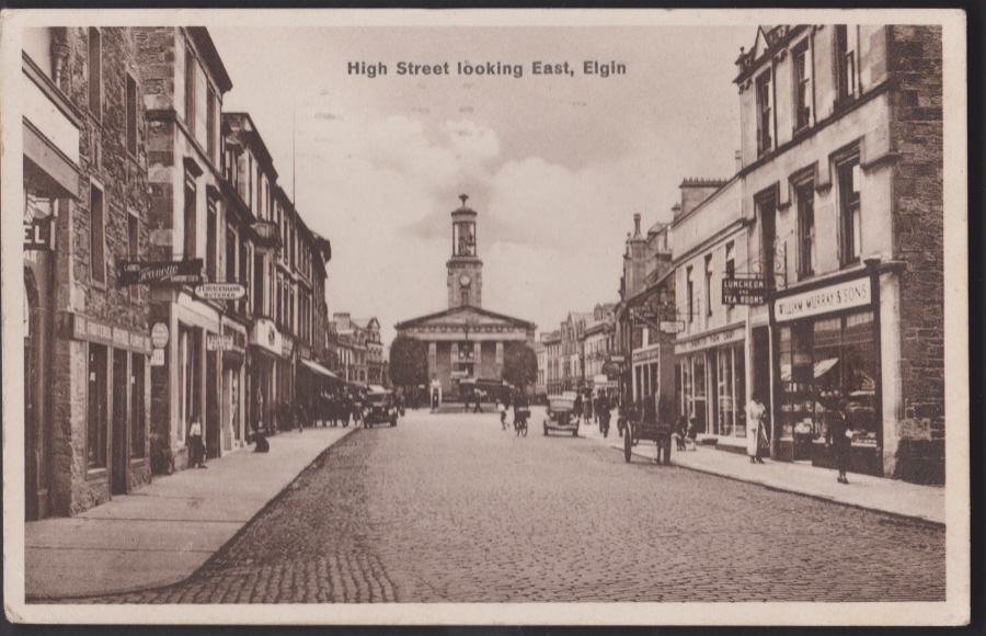Postcard - Scotland- High Street looking East, Elgin - Click Image to Close