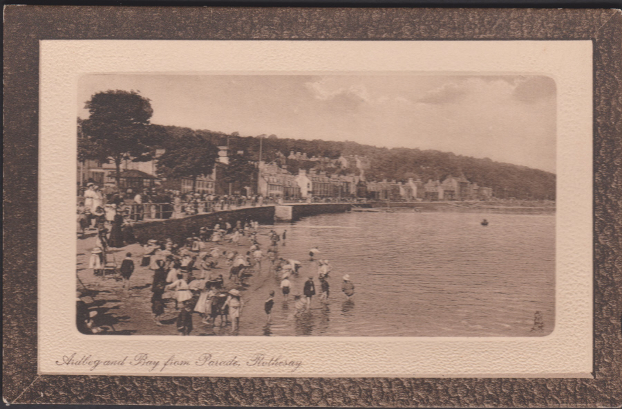 Postcard - Scotland-Ardbeg & Bay from Parade Rothesat Bay Tucks