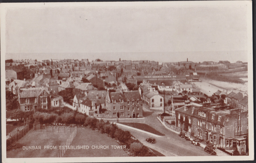 Postcard - Scotland- Dunbar from Established Church Tower