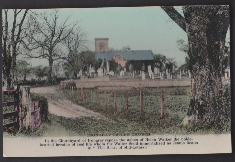 Postcard - Scotland- Irongray Church, Heart of Midlothian