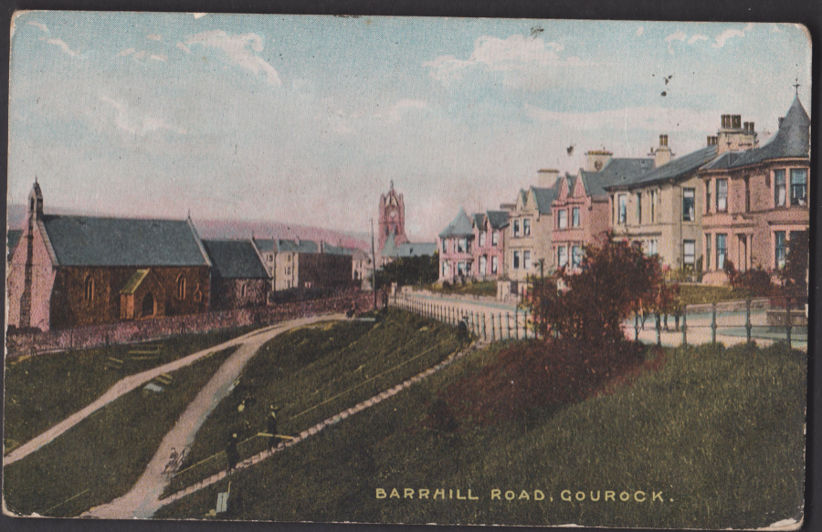 Postcard - Scotland- Barrhill Road Gourock