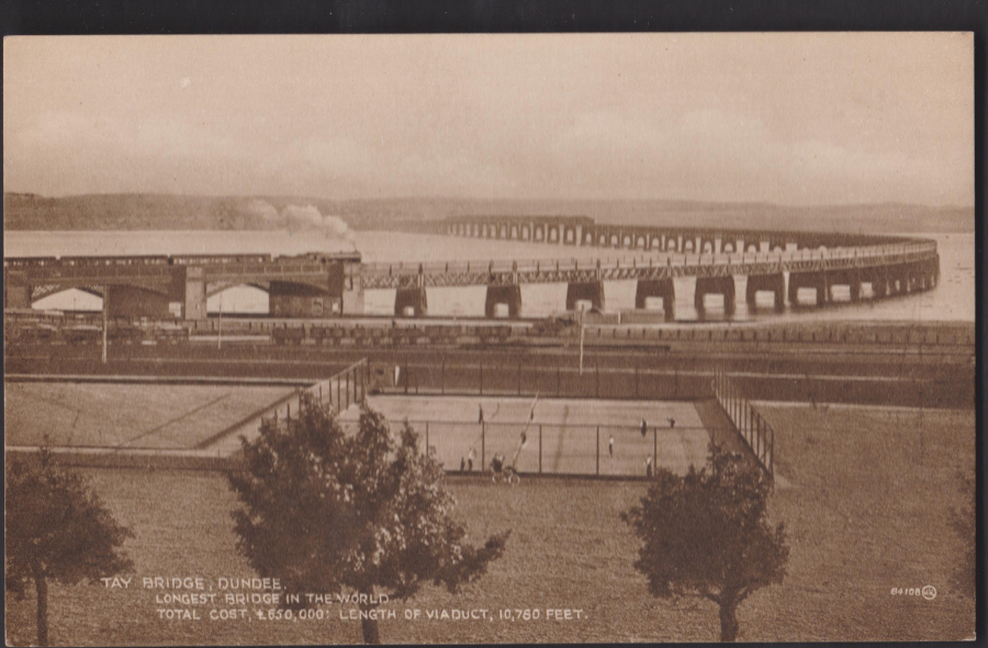 Postcard - Scotland- Tay Bridge,Deeside - Click Image to Close