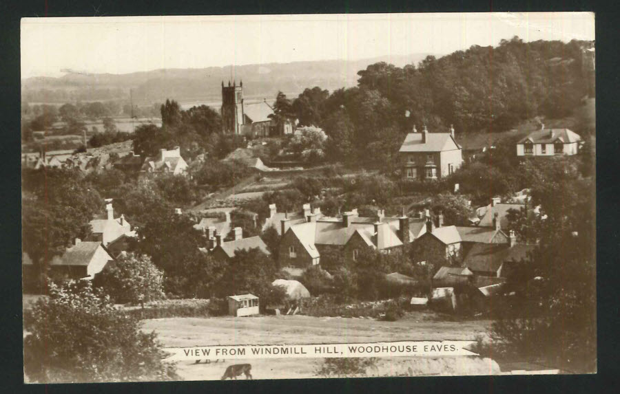 Postcard R P View from Windmill Hill Woodhouse Eaves 1923