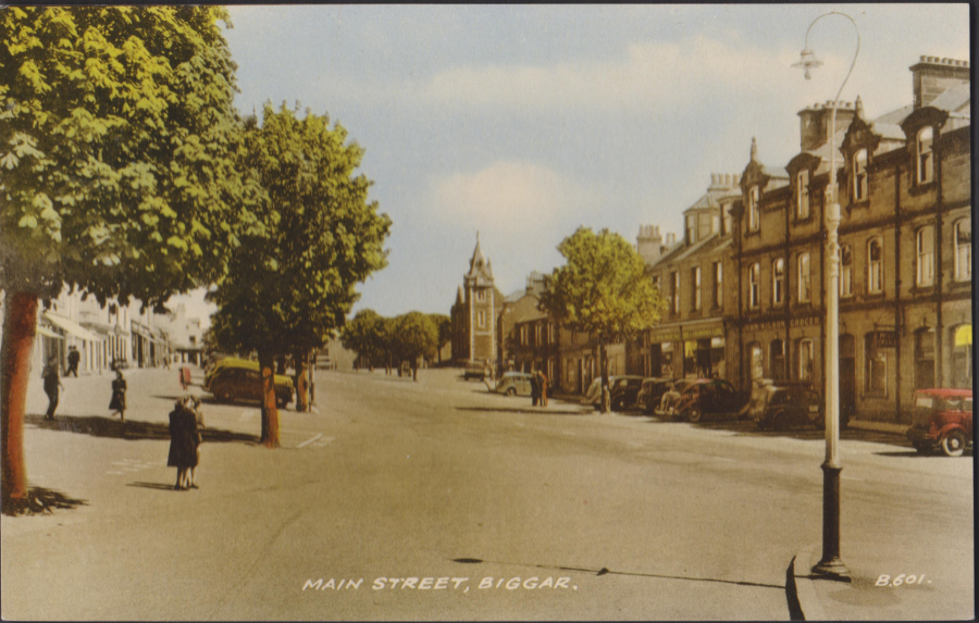 Postcard - Scotland- Mai Street, Biggar