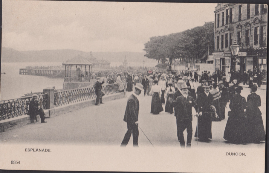 Postcard - Scotland- Esplanade Dunoon - Click Image to Close