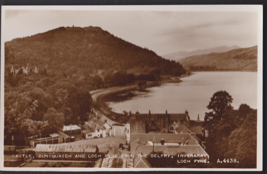 Postcard - Scotland- Castle,Duniquaich and Loch from Belfry Inveraray Loch Fyne