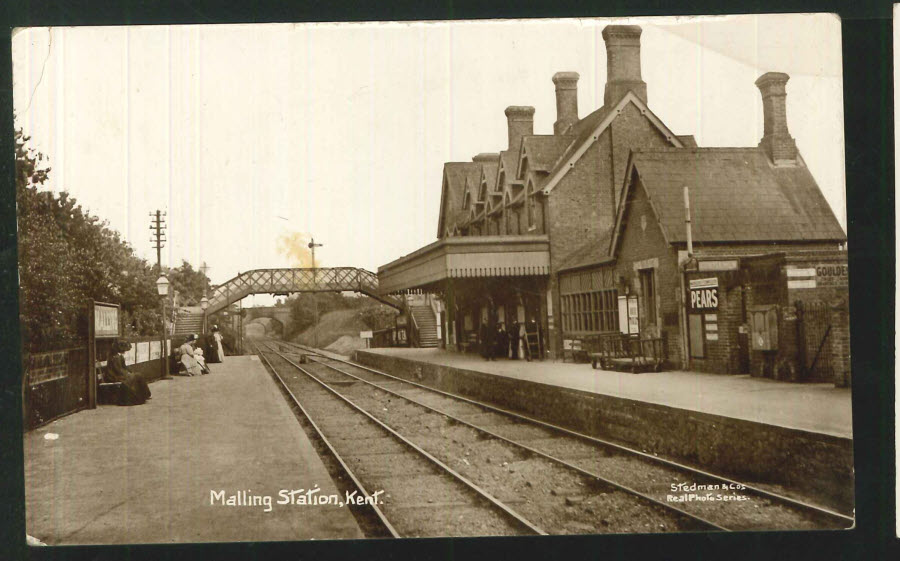 Postcard Kent Malling Station