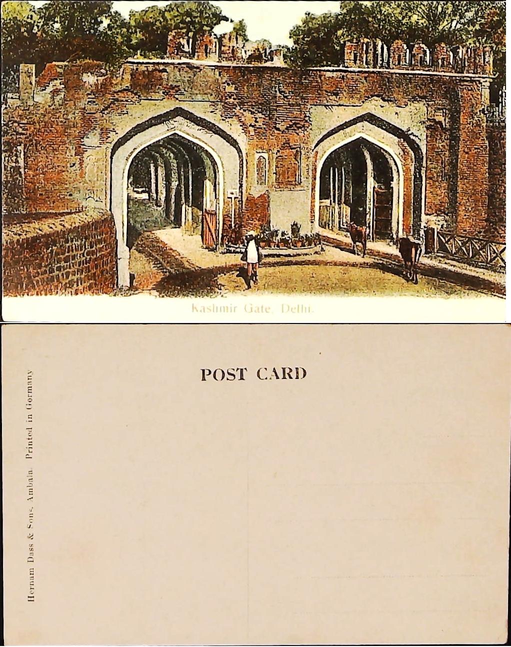 Postcard India -Kashmir Gate, Delhi