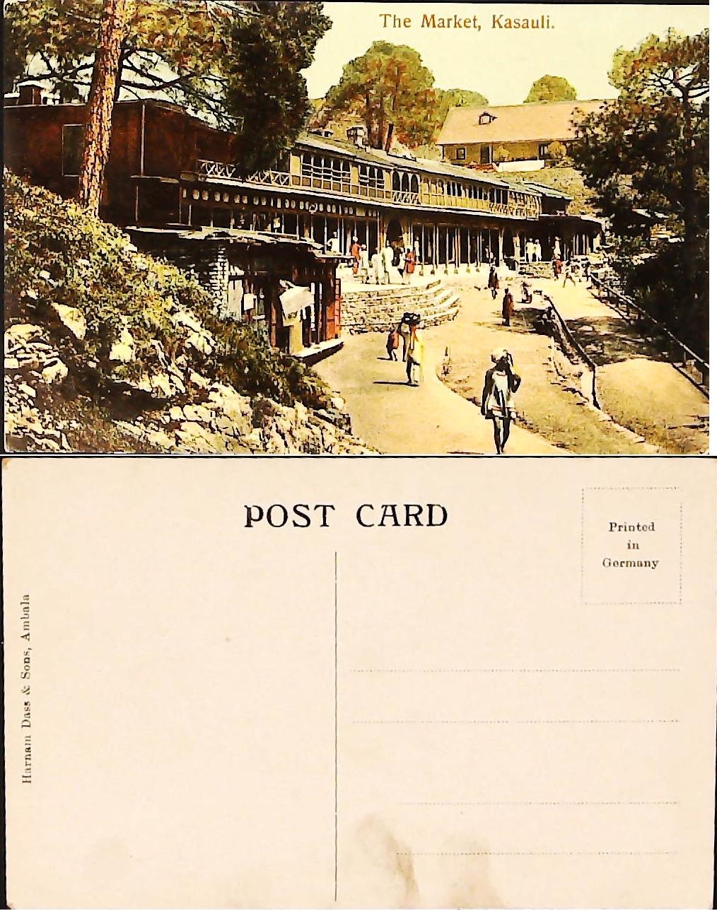 Postcard India -The Market, Kasaull