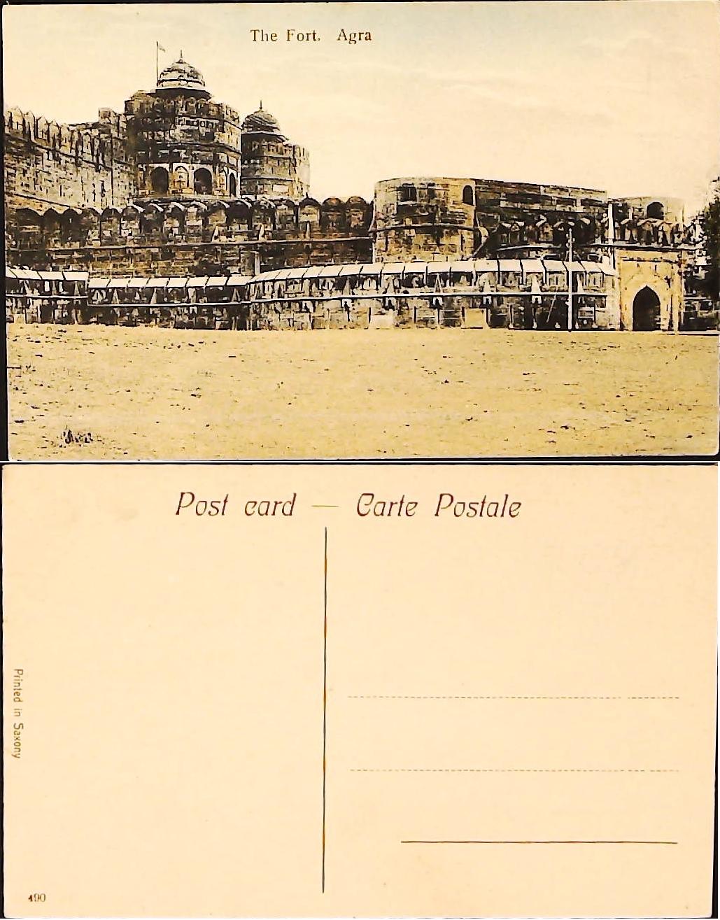 Postcard India -The Fort Agra