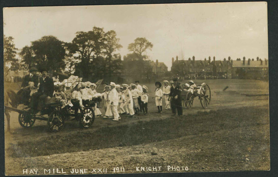Postcard - Birmingham - Hay Mills- Real Photo- Coronation Festivities 22.06.1911