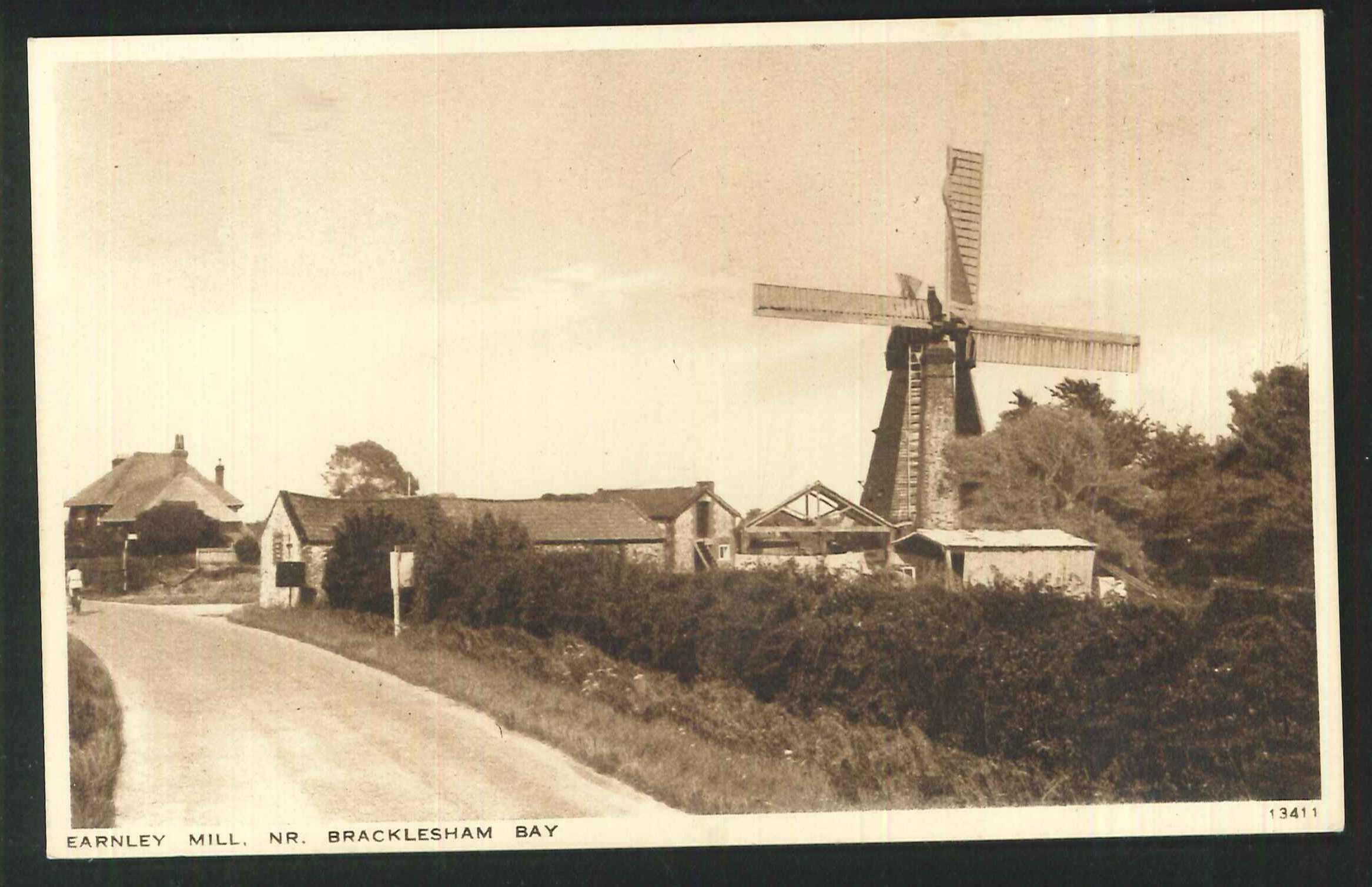 Postcard Earnley Mill Near Bracklesham Bay Sussex
