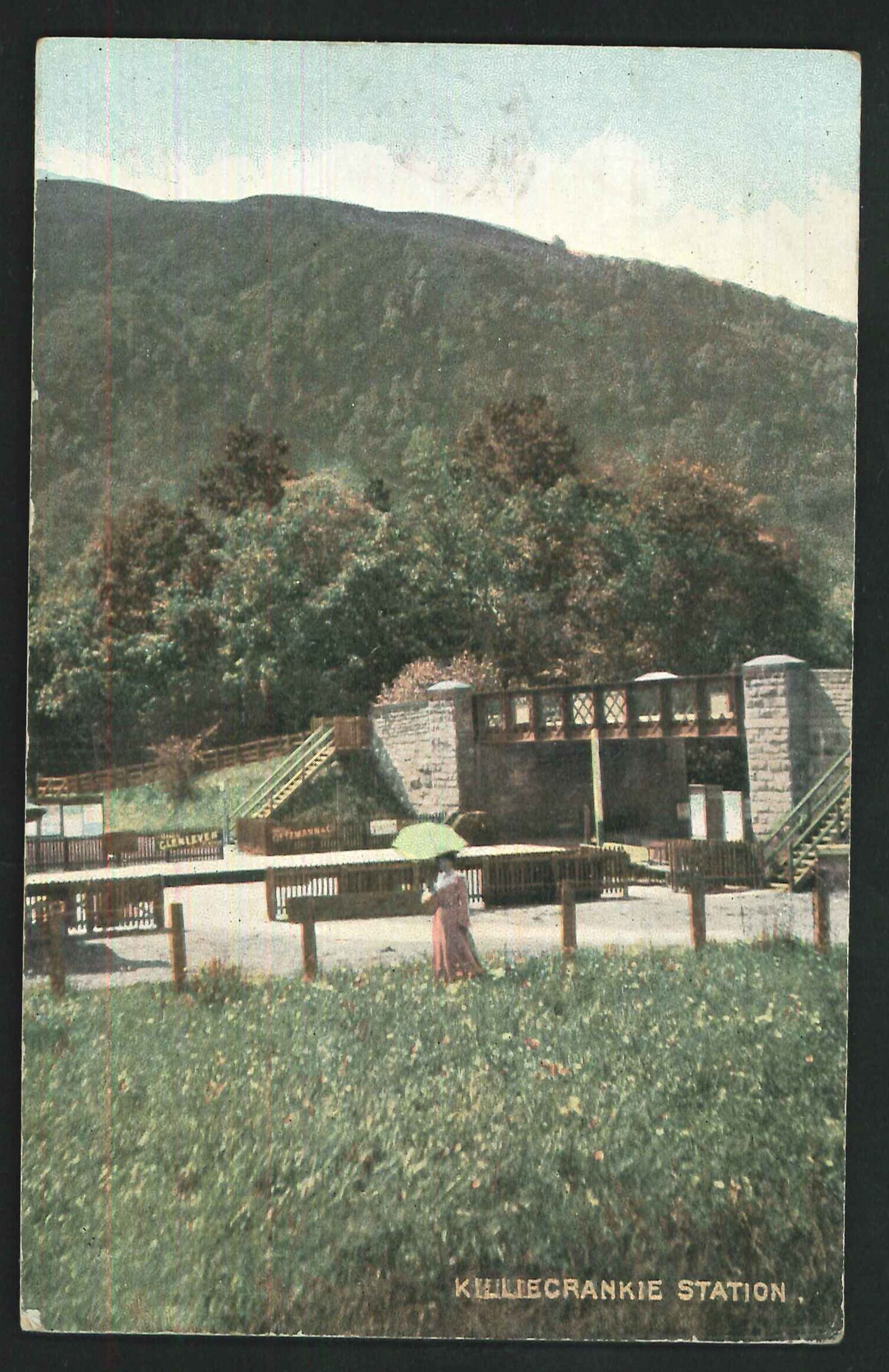 Postcard Killiecrankie Station Perthshire 1907 - Click Image to Close